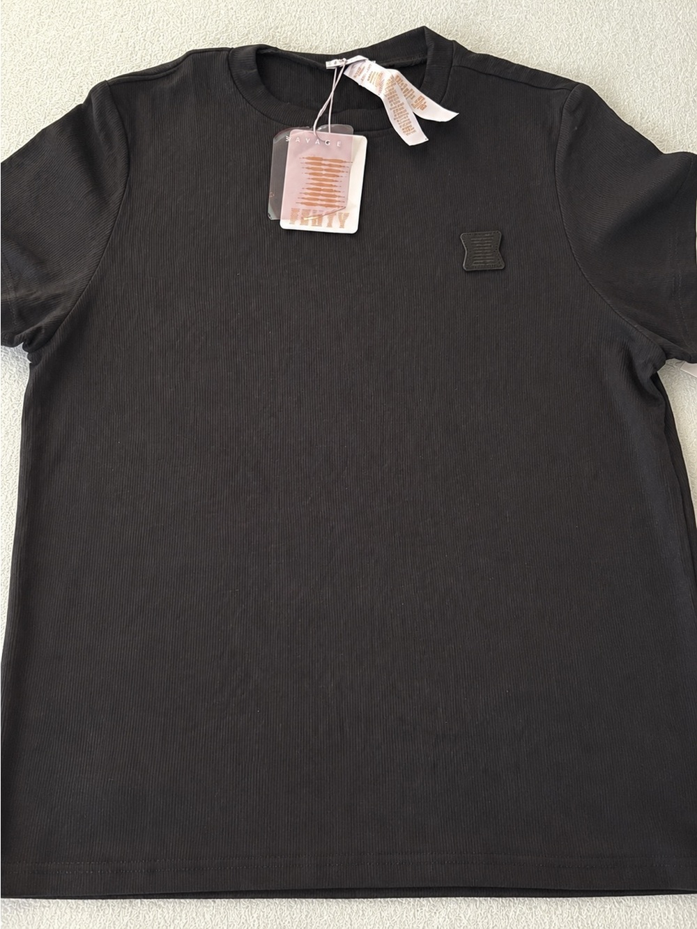 Savage X Fenty Black Short Sleeve Crewneck Tee